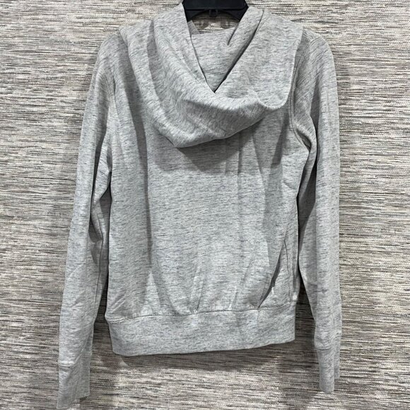 American Eagle Gray Graphic Hoodie With Pink & Navy Logo Print Size M - Picture 3 of 4